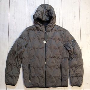 A/X Armani Exchange gray black puffer down jacket coat men’s medium new with tag